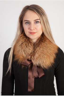 Golden fox fur collar - neck warmer